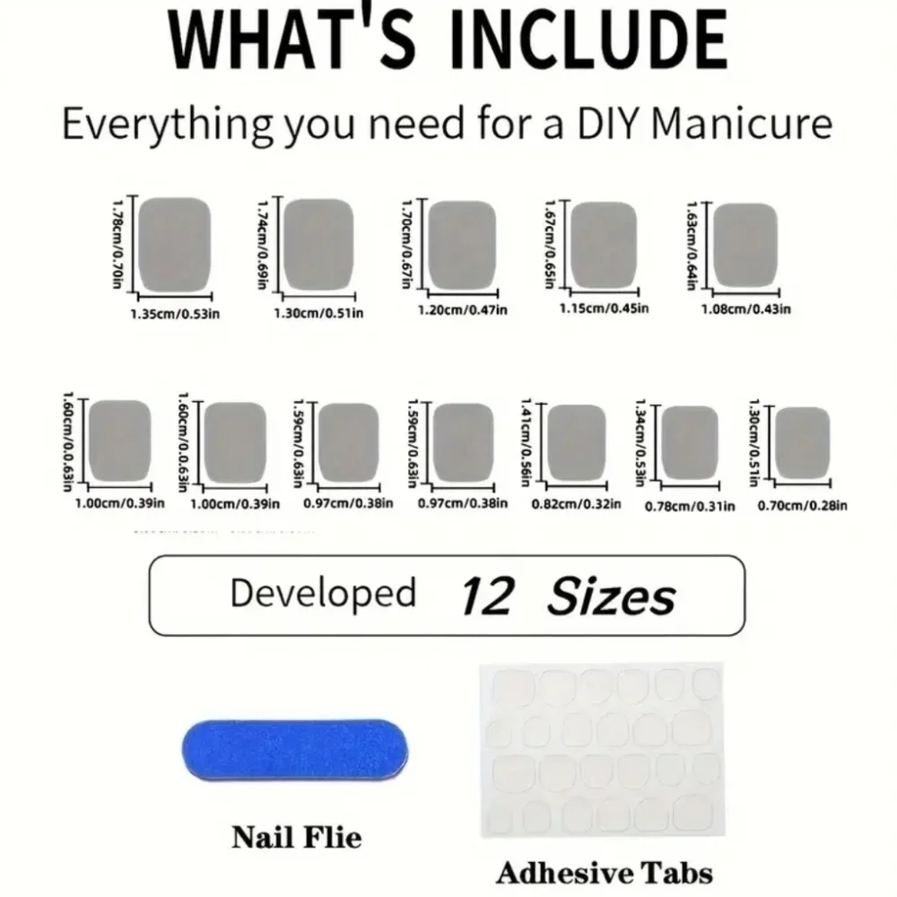 24 Pieces Fake Press On Nails